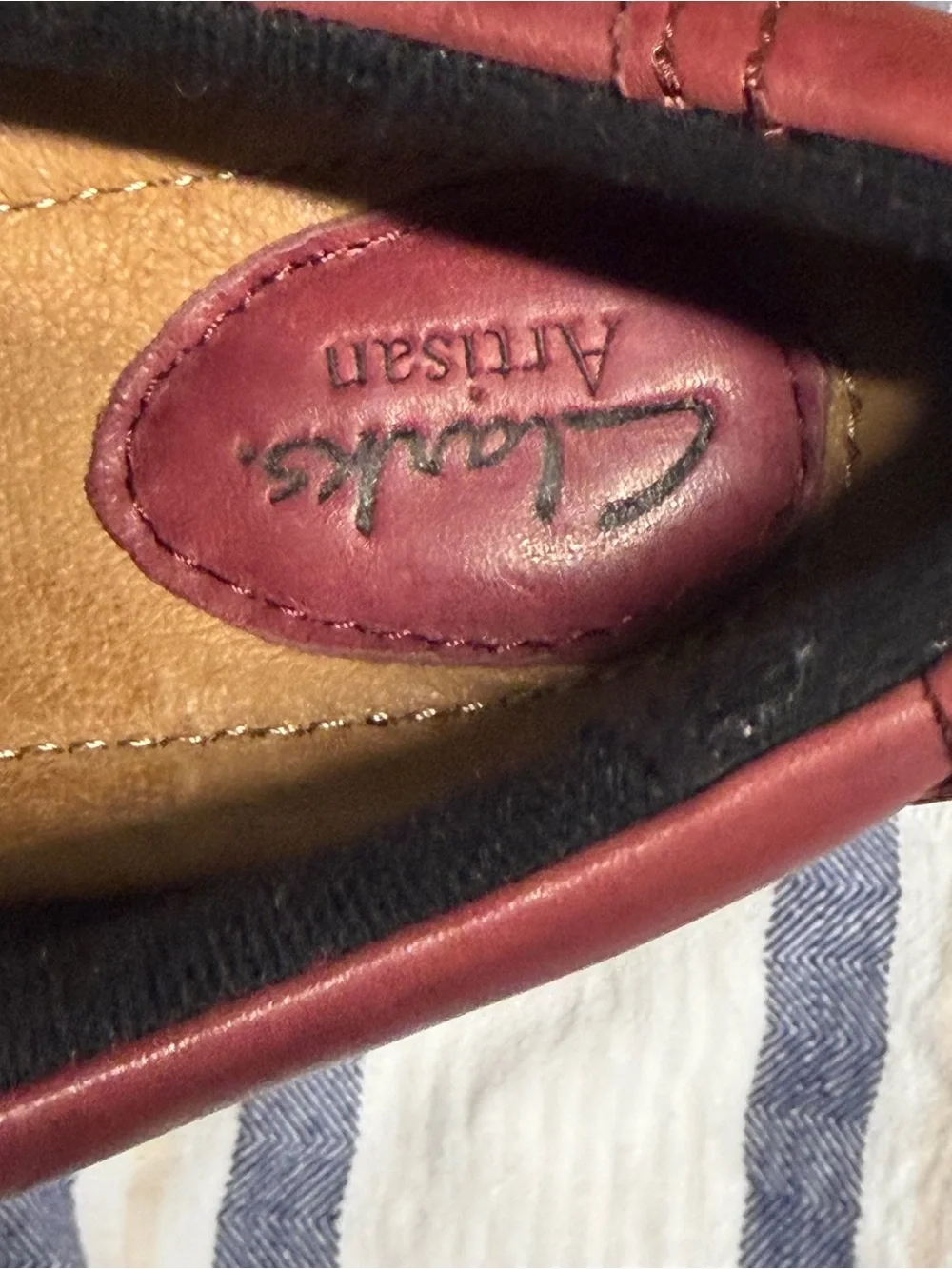Clarks Artisan Red Leather Mary Jane Comfort Shoes Women’s 9.5M